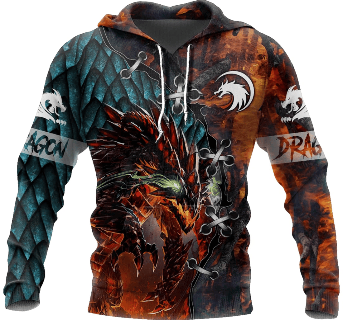 Personalized Dragon Lovers Birthday Christmas Animals - 3D Printed Pullover Hoodie