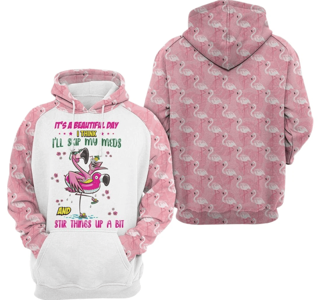 Personalized Flamingo Lover Birthday Christmas - 3D Printed Pullover Hoodie