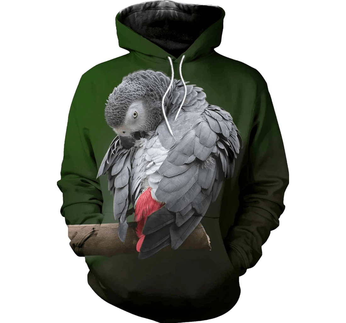 Personalized Awesome Parrot Birthday Christmas - 3D Printed Pullover Hoodie