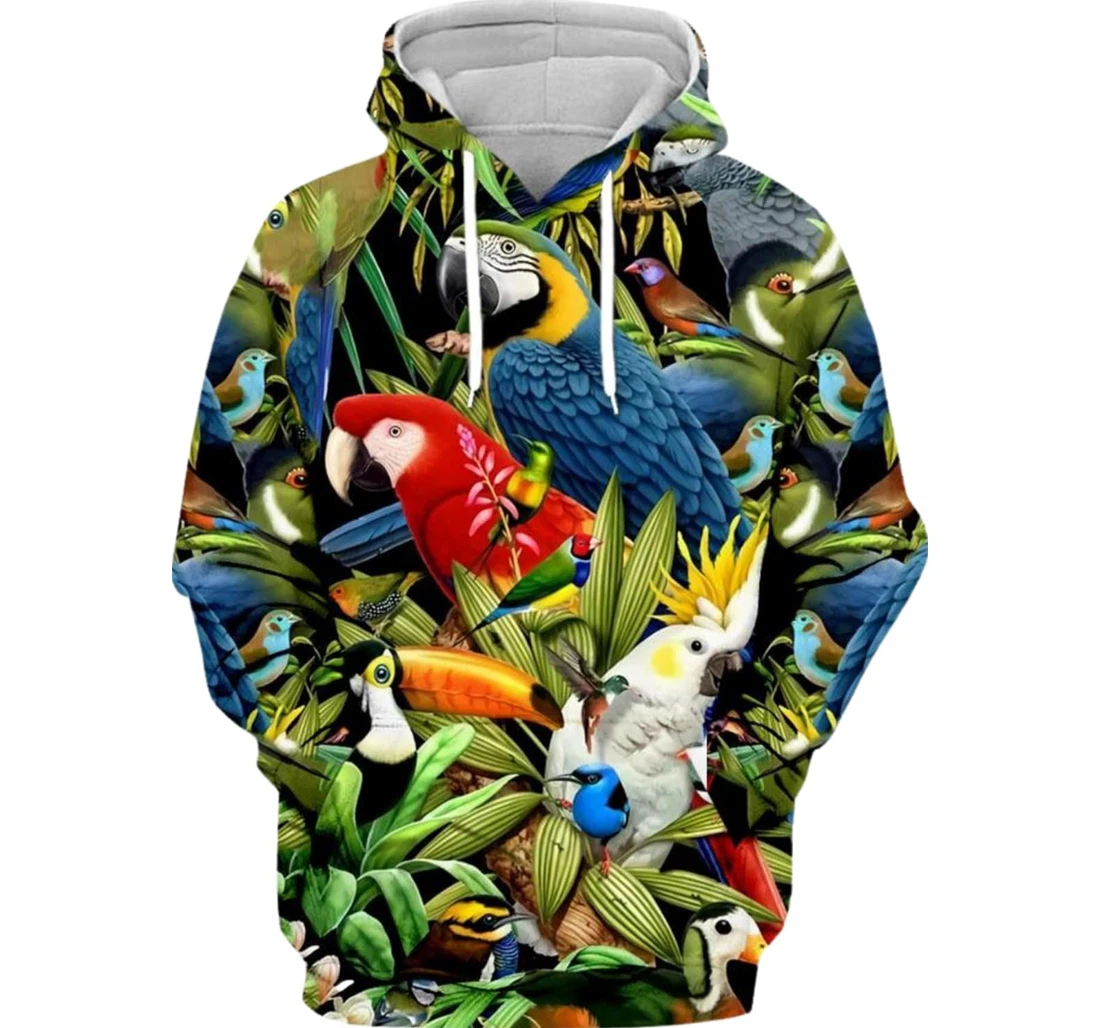 Personalized Parrot Lover Birthday Christmas - 3D Printed Pullover Hoodie