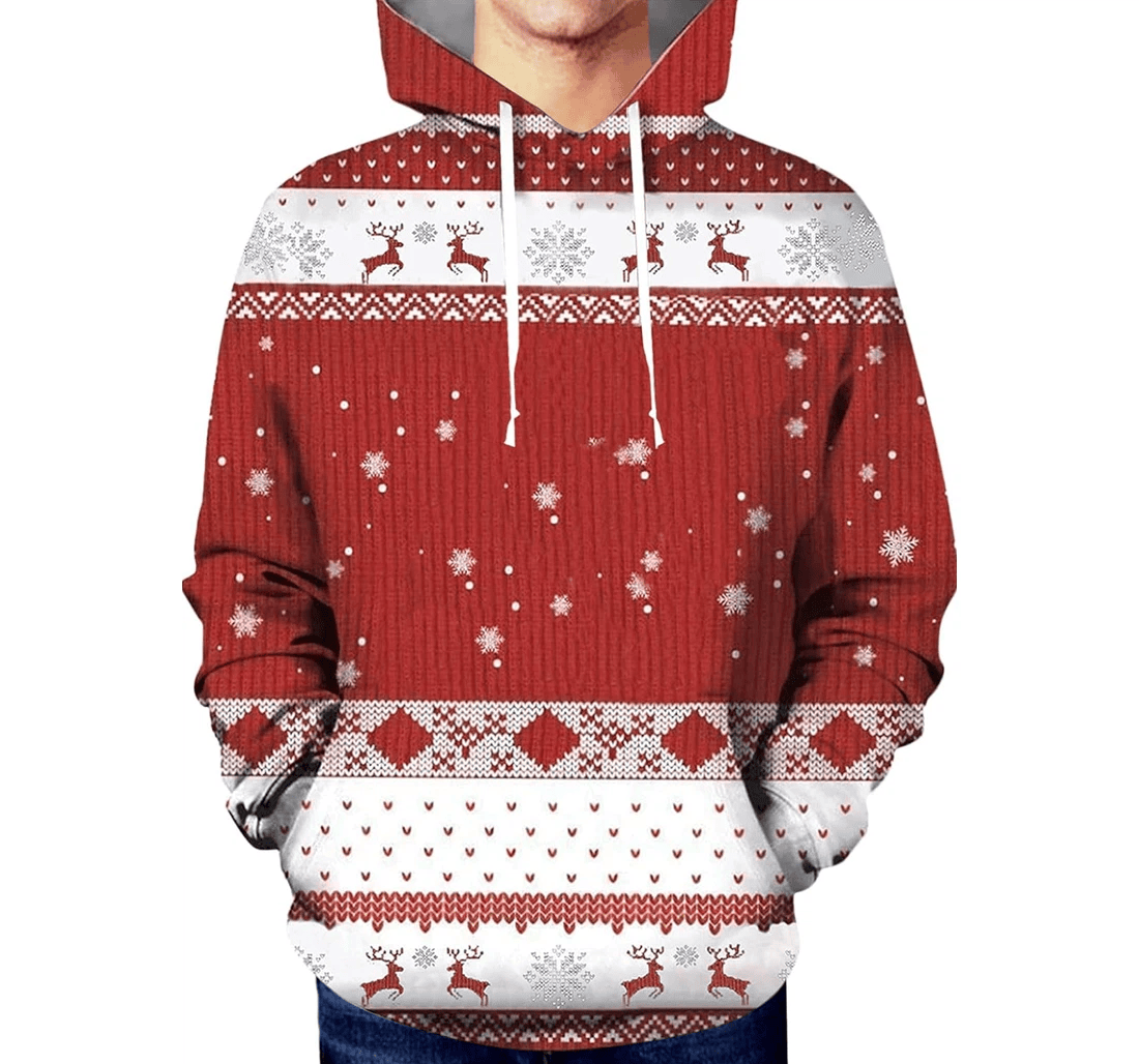 Personalized Ugly Christmas Christmas - 3D Printed Pullover Hoodie