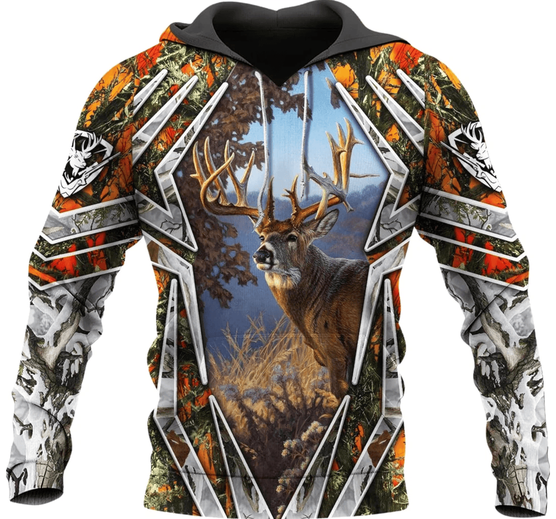 Personalized Deer Hunting Birthday Hunting - 3D Printed Pullover Hoodie