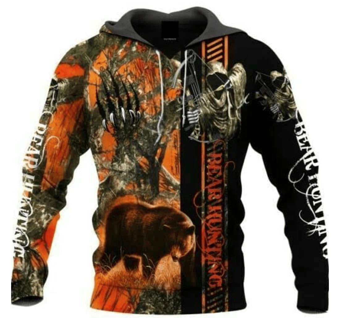 Personalized Bear Hunting Camo Bear Hunting Bear Hunting Bear Hunting - 3D Printed Pullover Hoodie