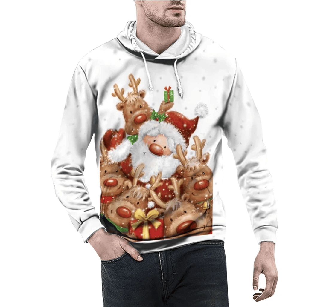 Personalized Dudubaby Christmas Christmas Vintage Autumn Winter Top - 3D Printed Pullover Hoodie