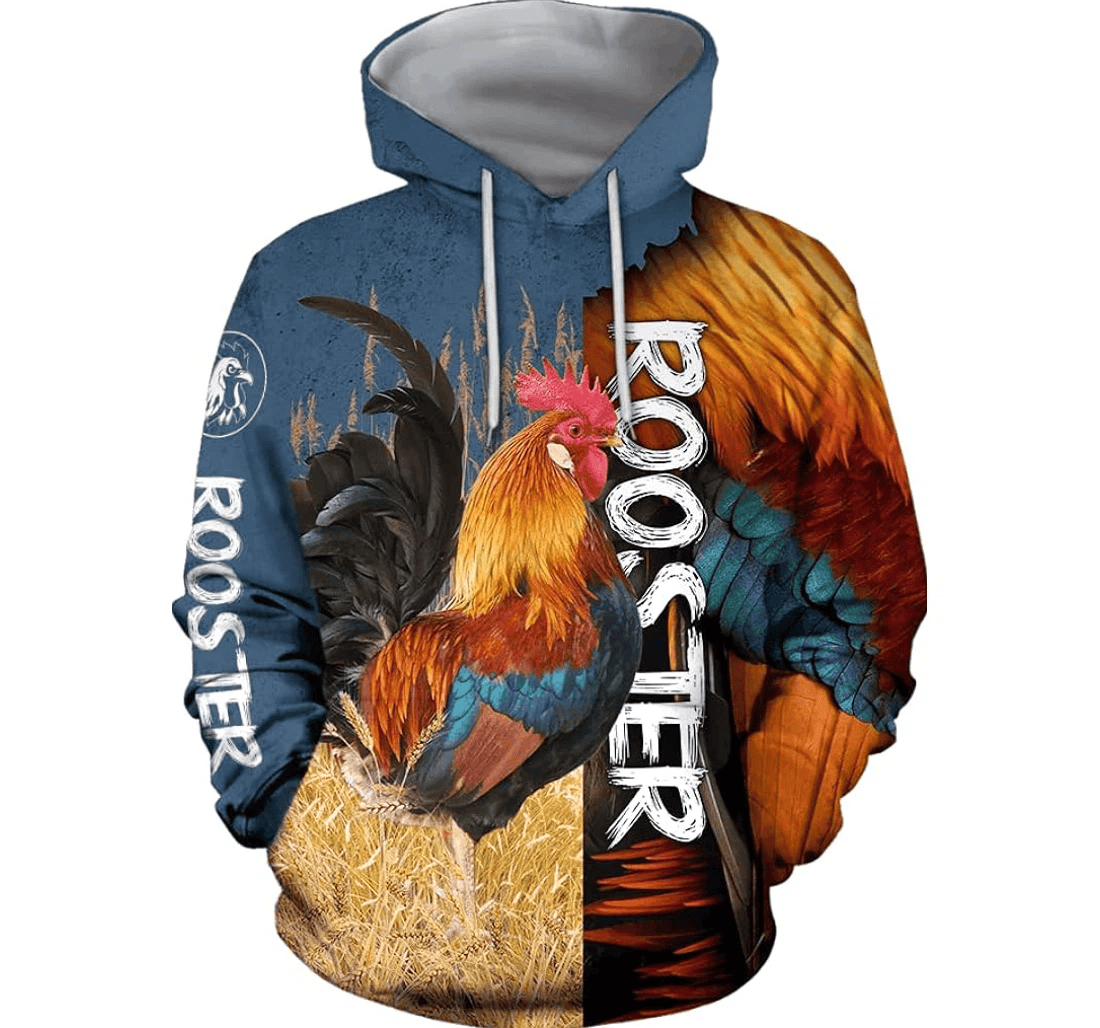 Personalized Rooster Camo Birthday Christmas - 3D Printed Pullover Hoodie