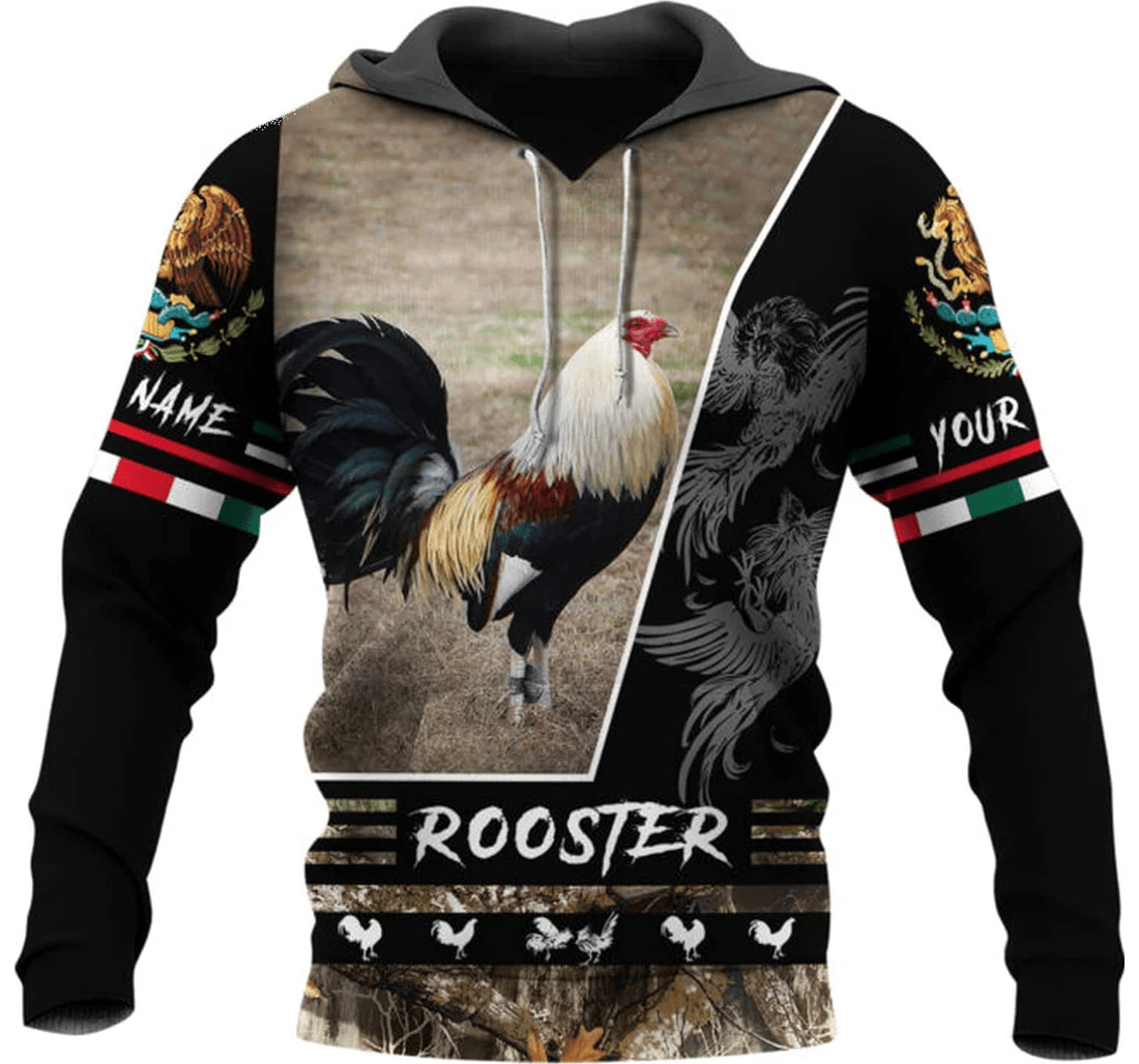 Personalized Rooster Pattern Family - 3D Printed Pullover Hoodie