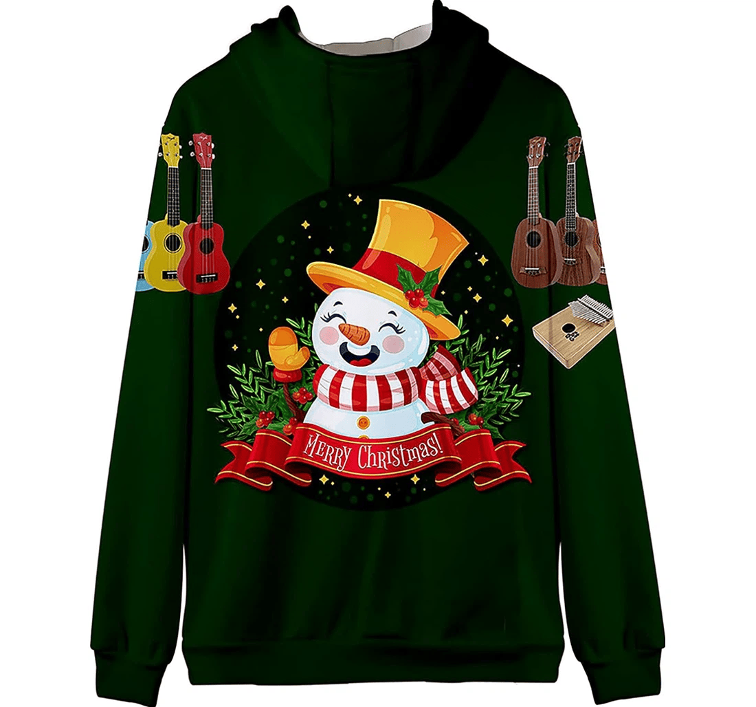 Personalized Christmas Christmas Christmas Up Chrismas Loose Holiday Coat Army Green X Large - 3D Printed Pullover Hoodie