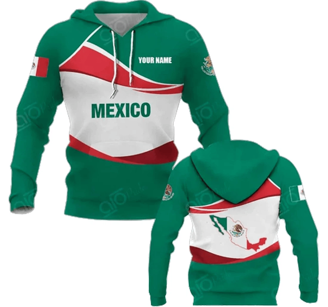 Personalized Mexico Eagle Family - 3D Printed Pullover Hoodie