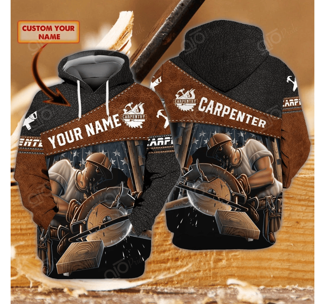Personalized Carpenter Personalized Name - 3D Printed Pullover Hoodie