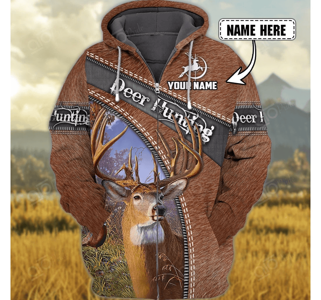 Personalized Deer Hunting Personalized Name - 3D Printed Pullover Hoodie