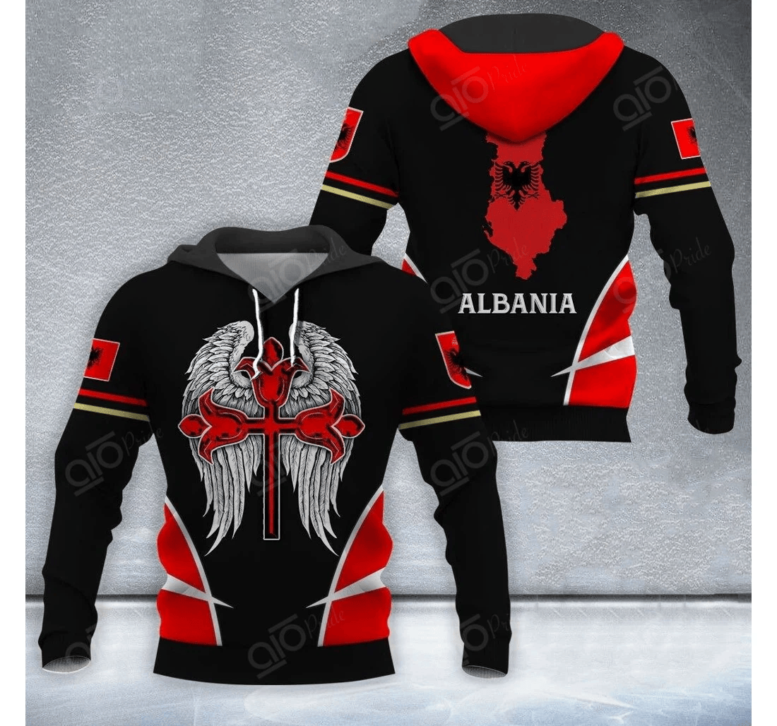 Personalized Albania - 3D Printed Pullover Hoodie