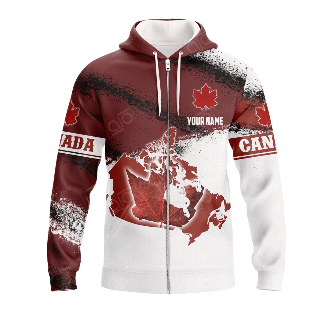 Personalized I Love Canada - 3D Printed Pullover Hoodie