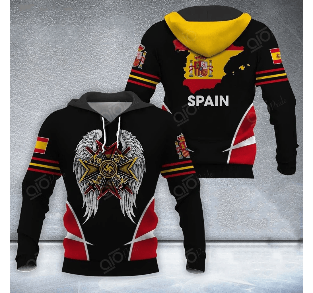 Personalized Spain - 3D Printed Pullover Hoodie