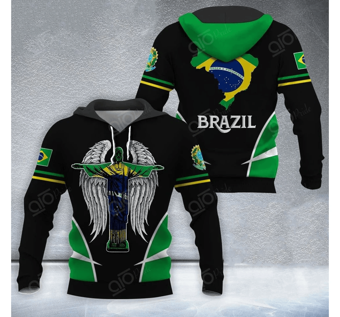 Personalized Brazil - 3D Printed Pullover Hoodie