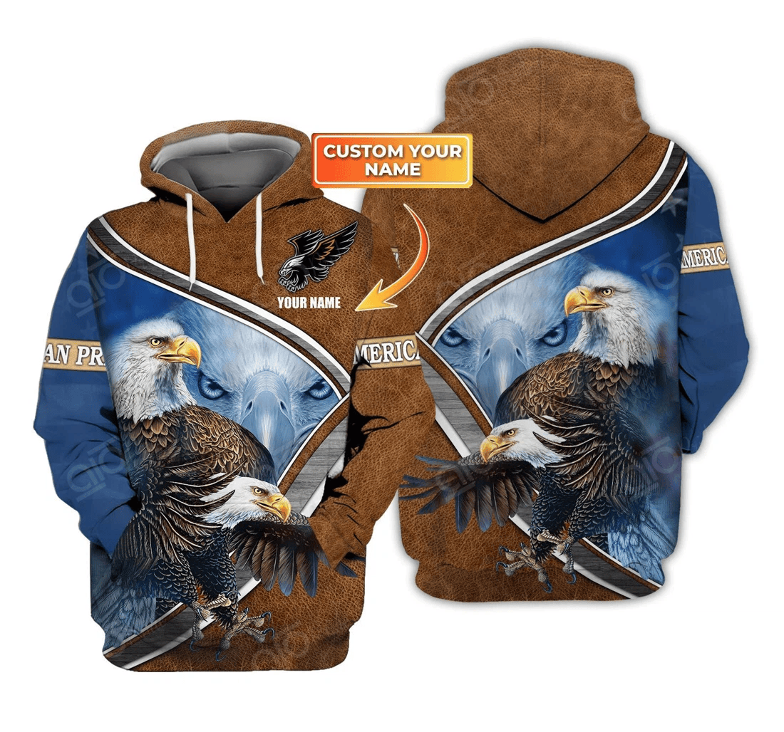 Personalized American Pride Personalized Name - 3D Printed Pullover Hoodie