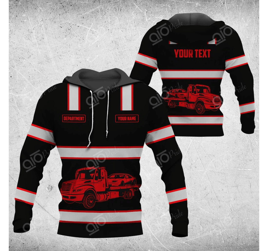 Personalized Customize Truck Uniform Red - 3D Printed Pullover Hoodie