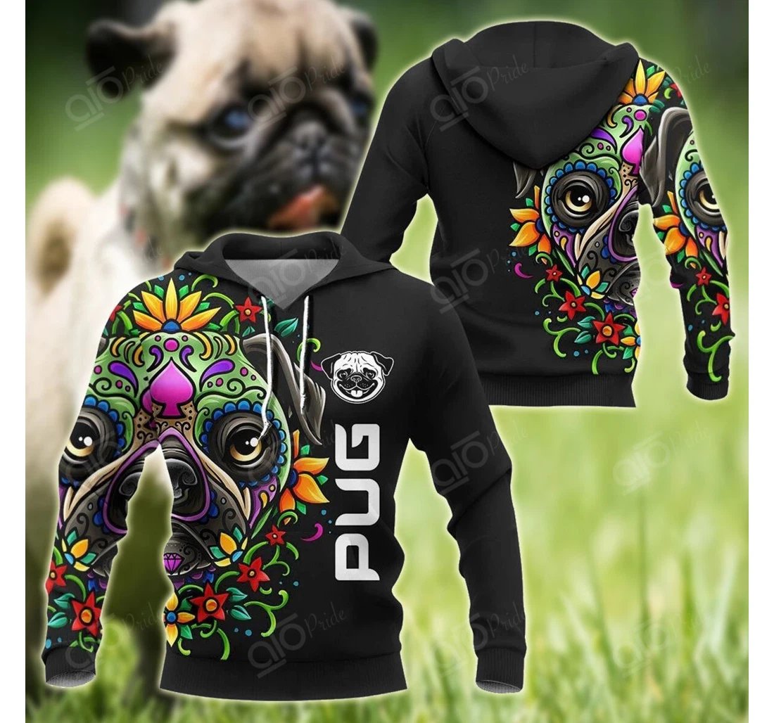 Personalized Pug - 3D Printed Pullover Hoodie