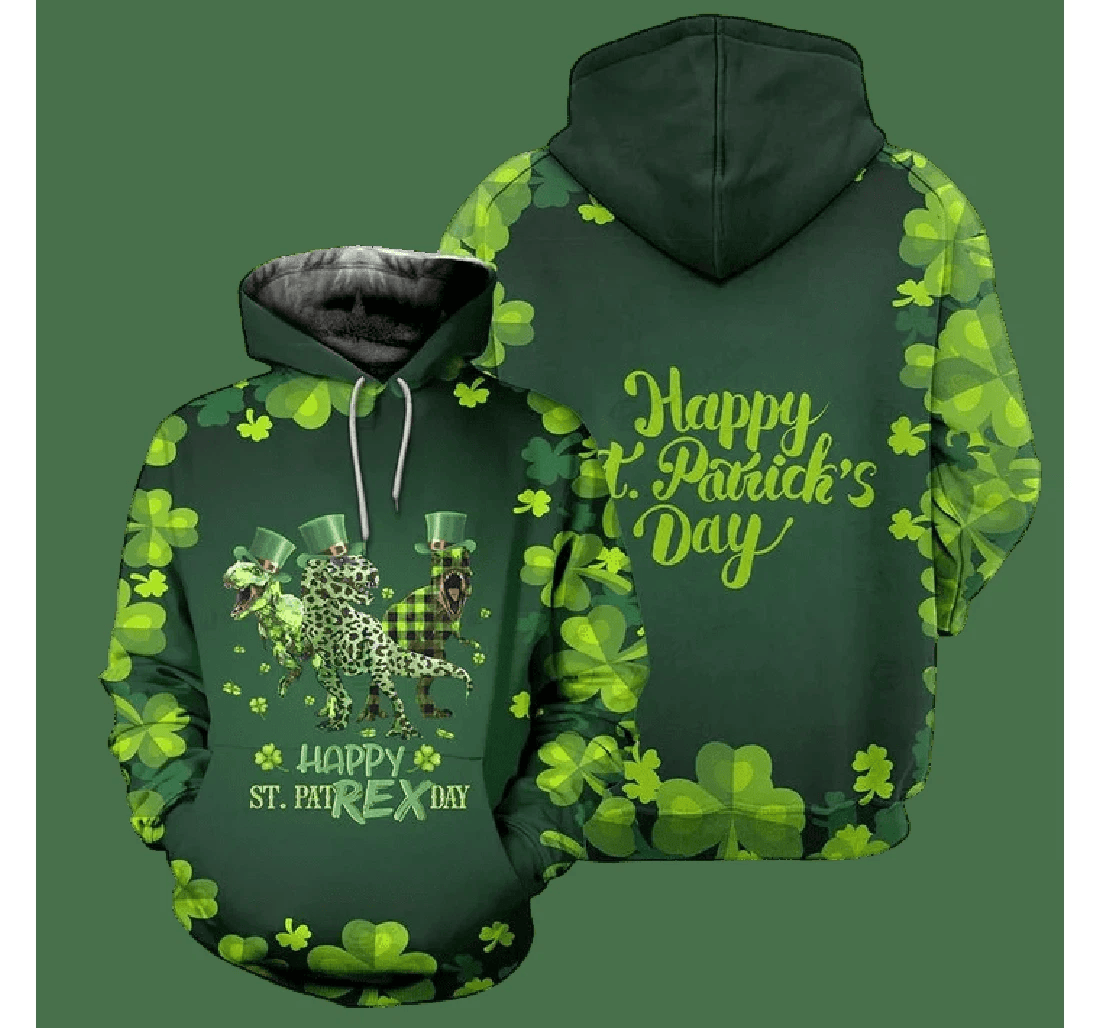 Personalized Happy St Patrex Day Happy St Patrick's Day Up - 3D Printed Pullover Hoodie