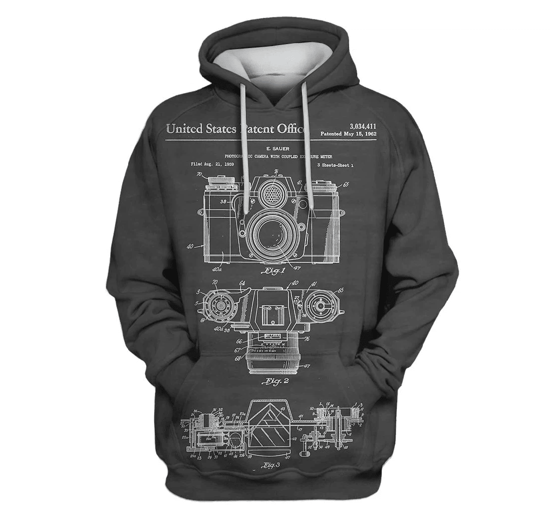 Personalized Camera Custom T - 3D Printed Pullover Hoodie