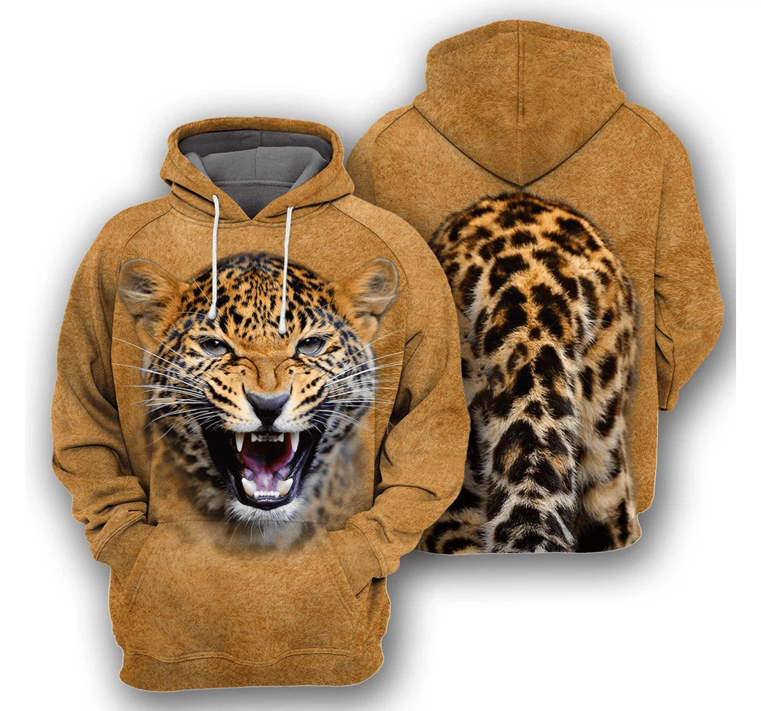 Personalized Leopard - 3D Printed Pullover Hoodie