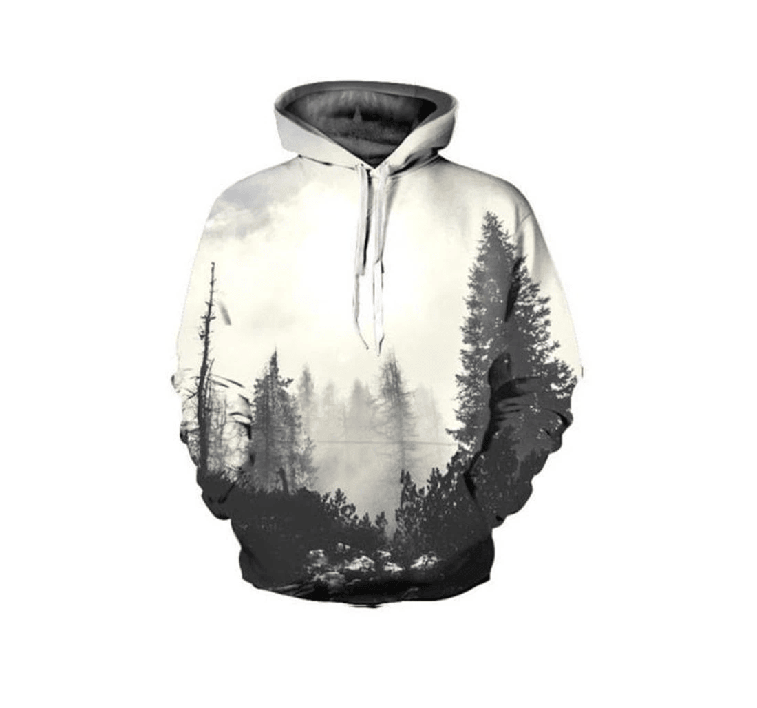 Personalized Nature Mountain Sky Forest Paint Collection - 3D Printed Pullover Hoodie