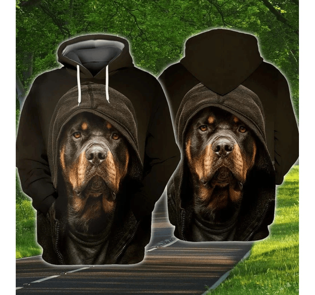 Personalized Rottweiler - 3D Printed Pullover Hoodie