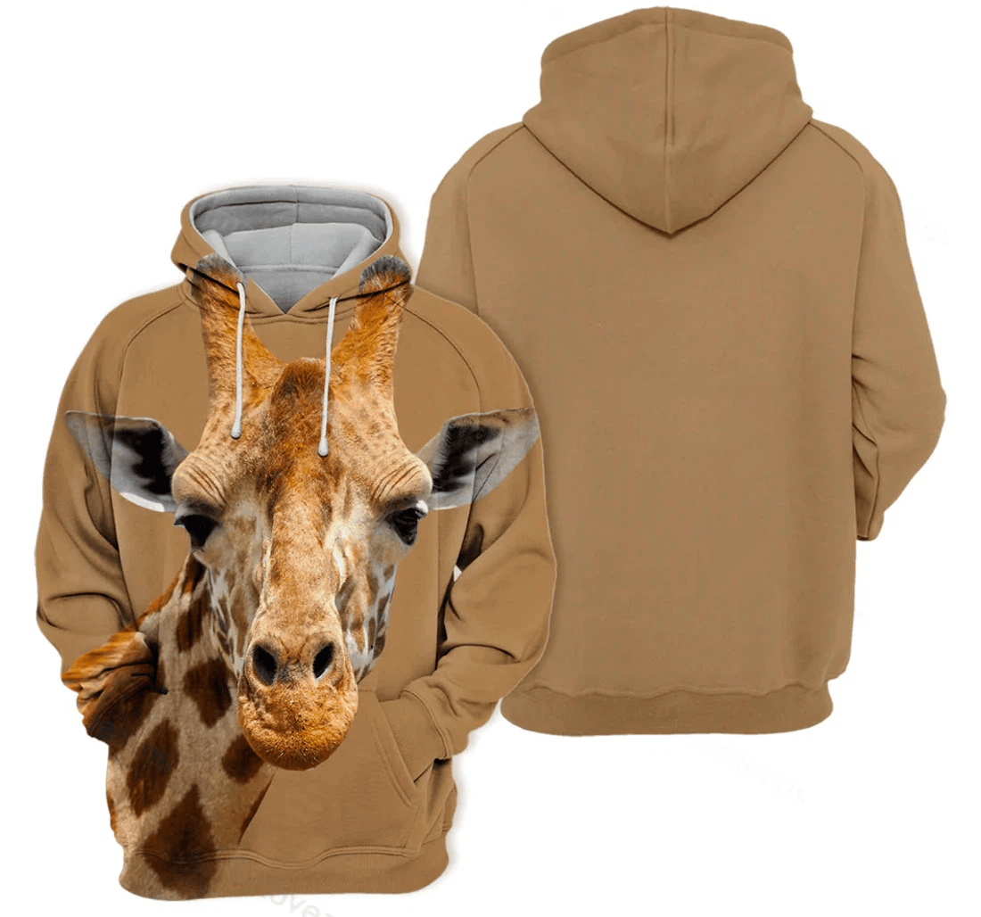 Personalized Giraffe - 3D Printed Pullover Hoodie