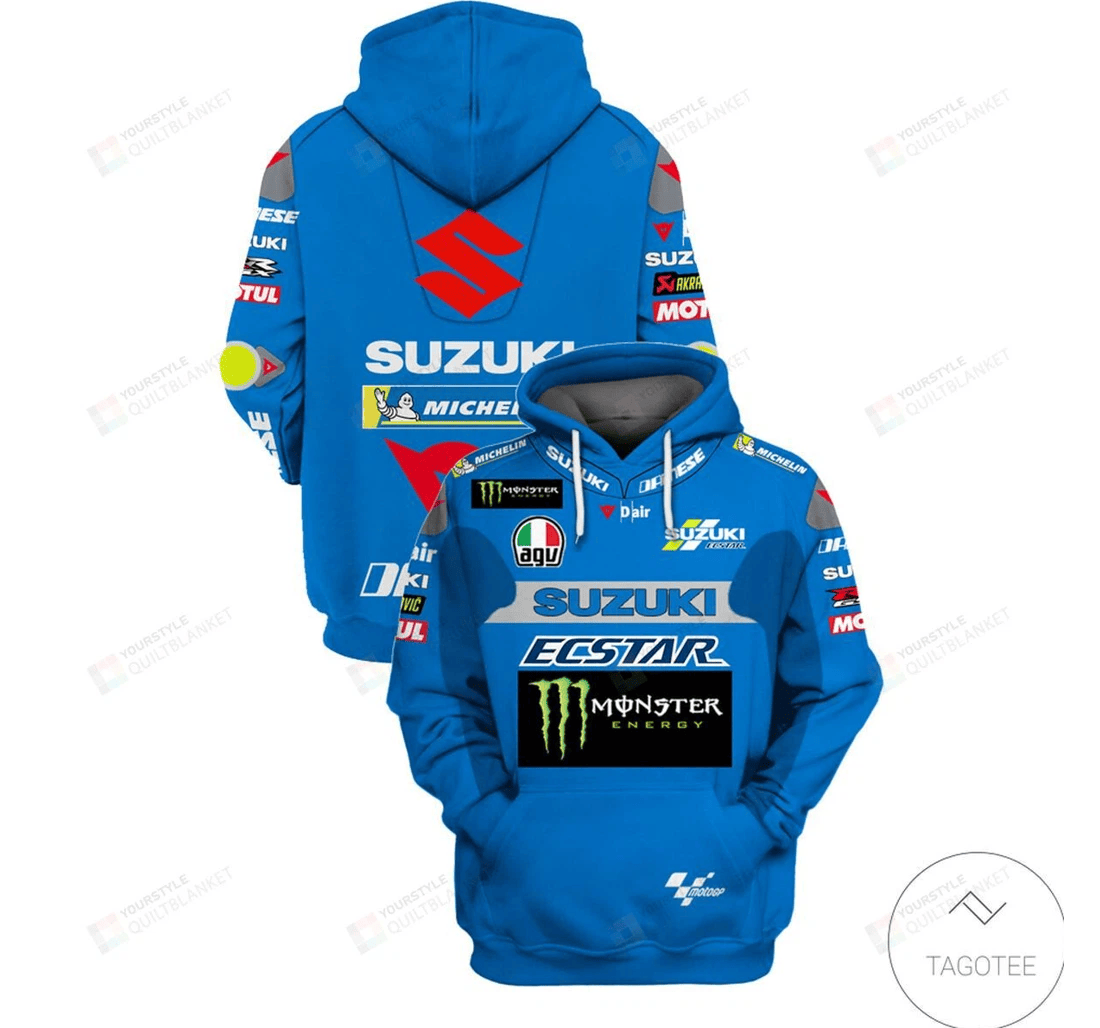 Personalized Suzuki Ecstar Gp Branded Up - 3D Printed Pullover Hoodie