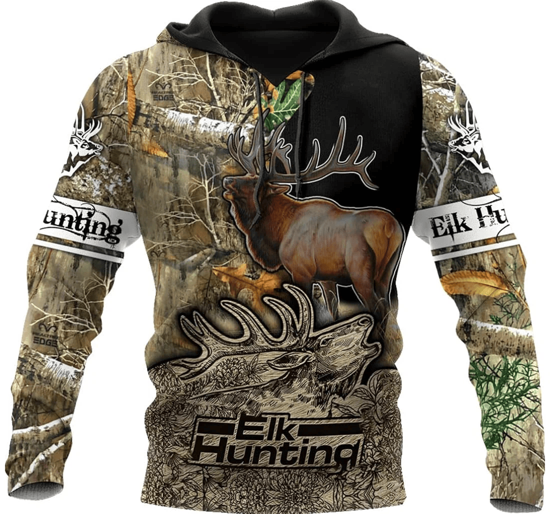 Personalized Elk Hunting Autumn Sportswear - 3D Printed Pullover Hoodie