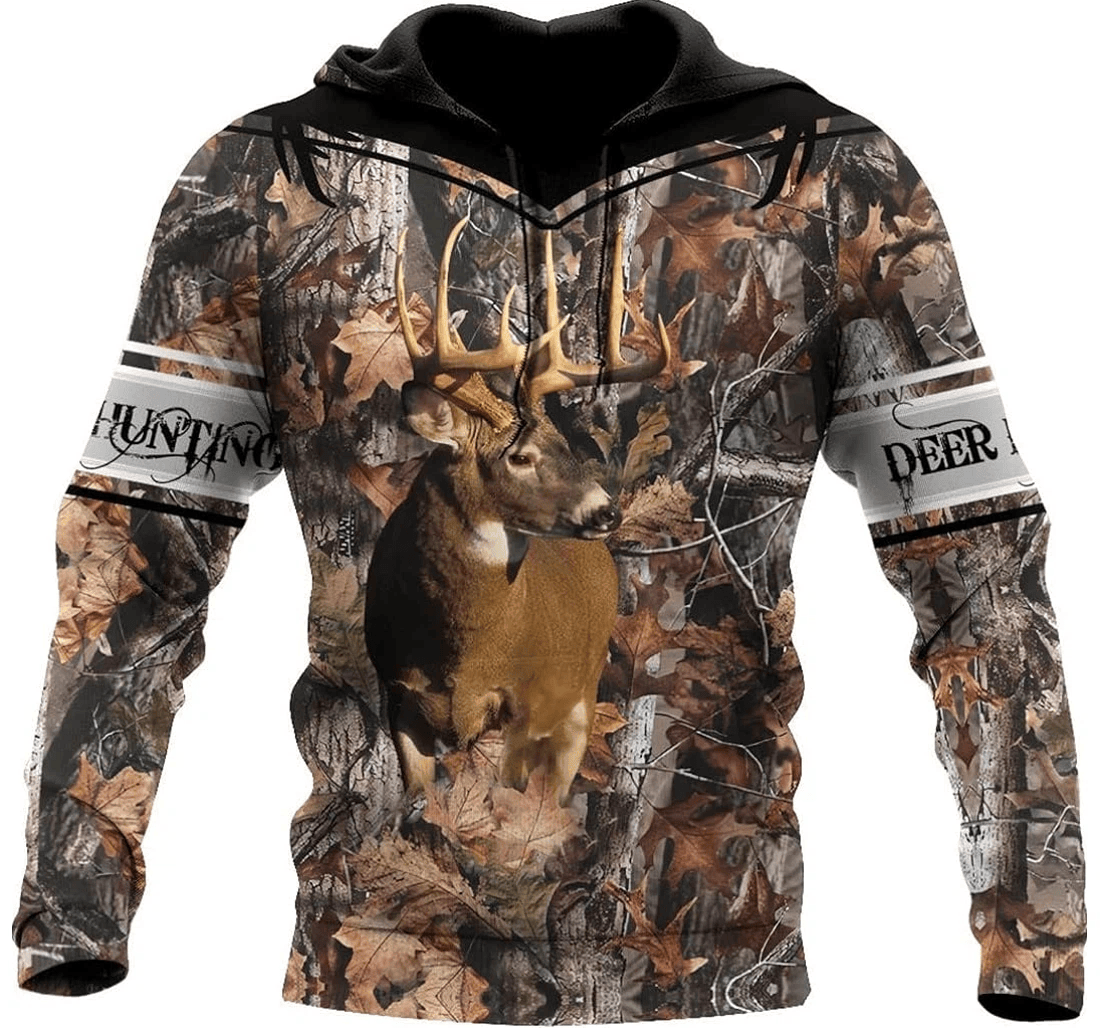 Personalized Animal Deer Camo Autumn Sportswear - 3D Printed Pullover Hoodie