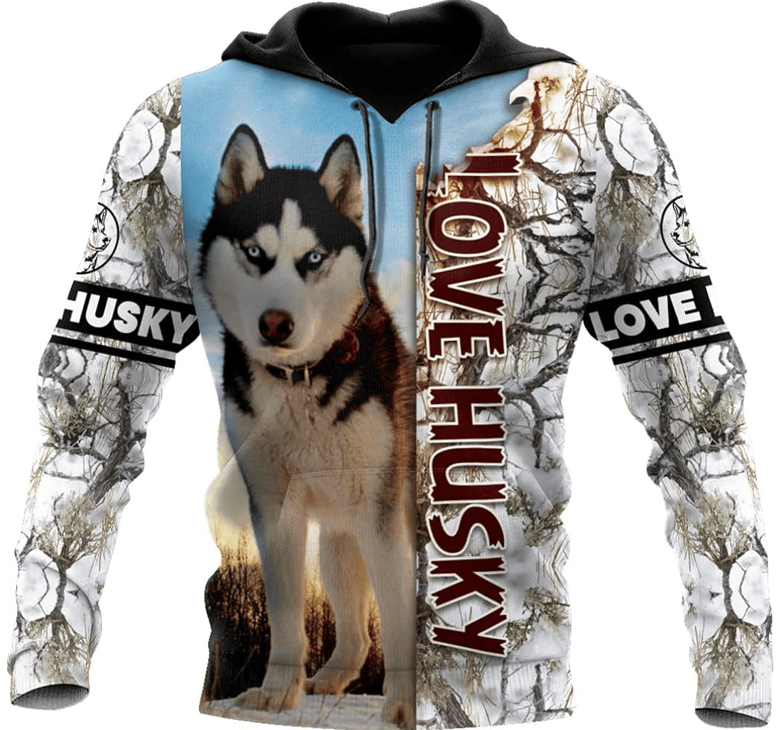 Personalized Beautiful Husky Autumn Pullovers - 3D Printed Pullover Hoodie