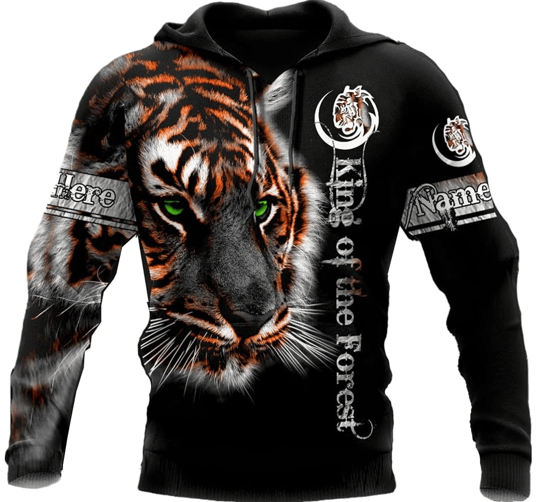 Personalized Tiger - 3D Printed Pullover Hoodie