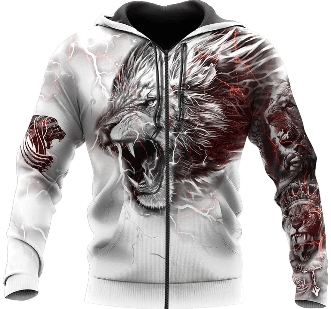 Personalized Lion - 3D Printed Pullover Hoodie