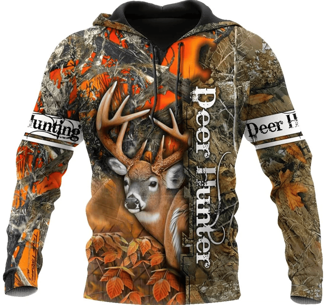 Personalized Deer Camo Autumn Sportswear - 3D Printed Pullover Hoodie