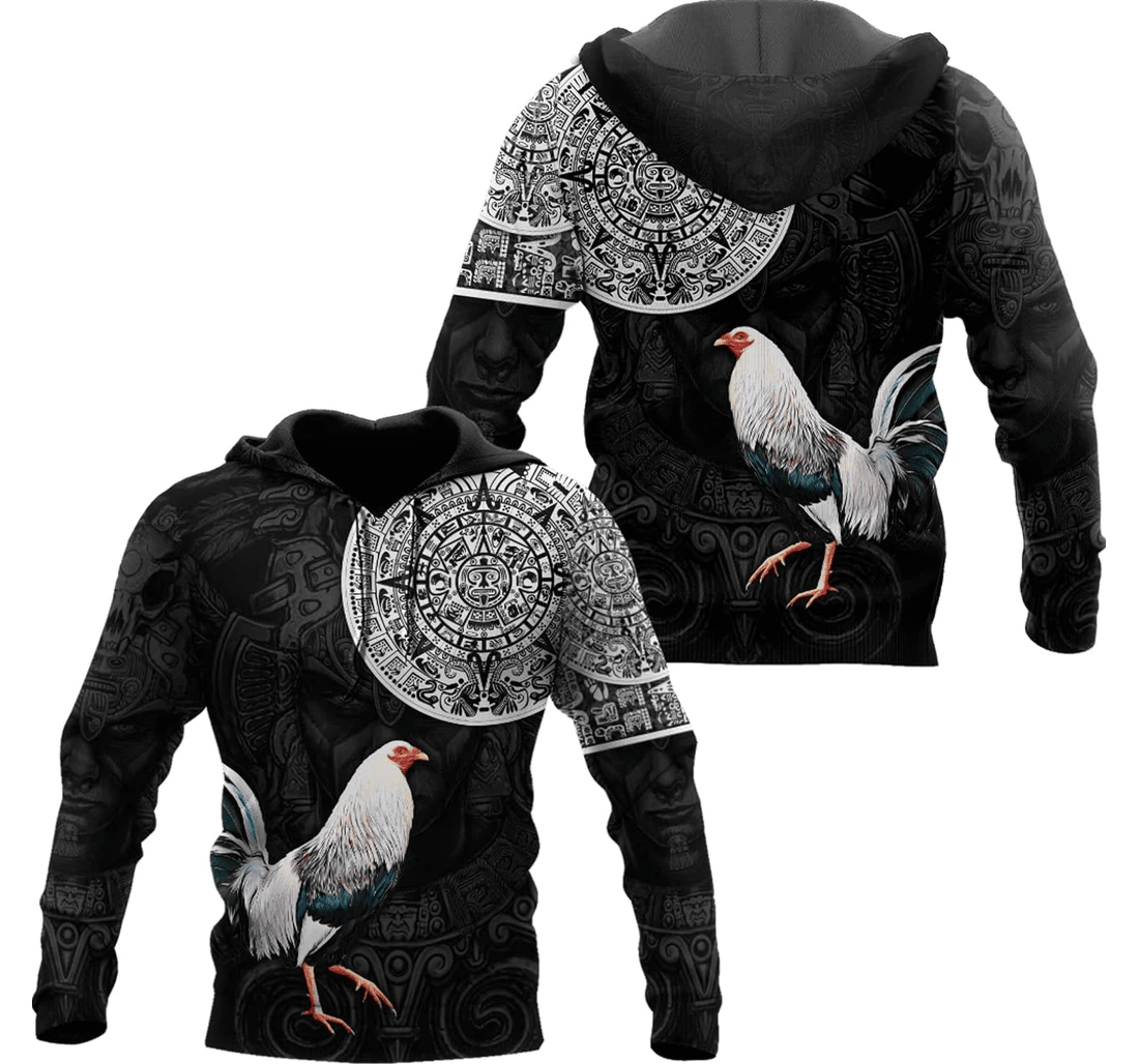 Personalized Rooster Pattern Family - 3D Printed Pullover Hoodie