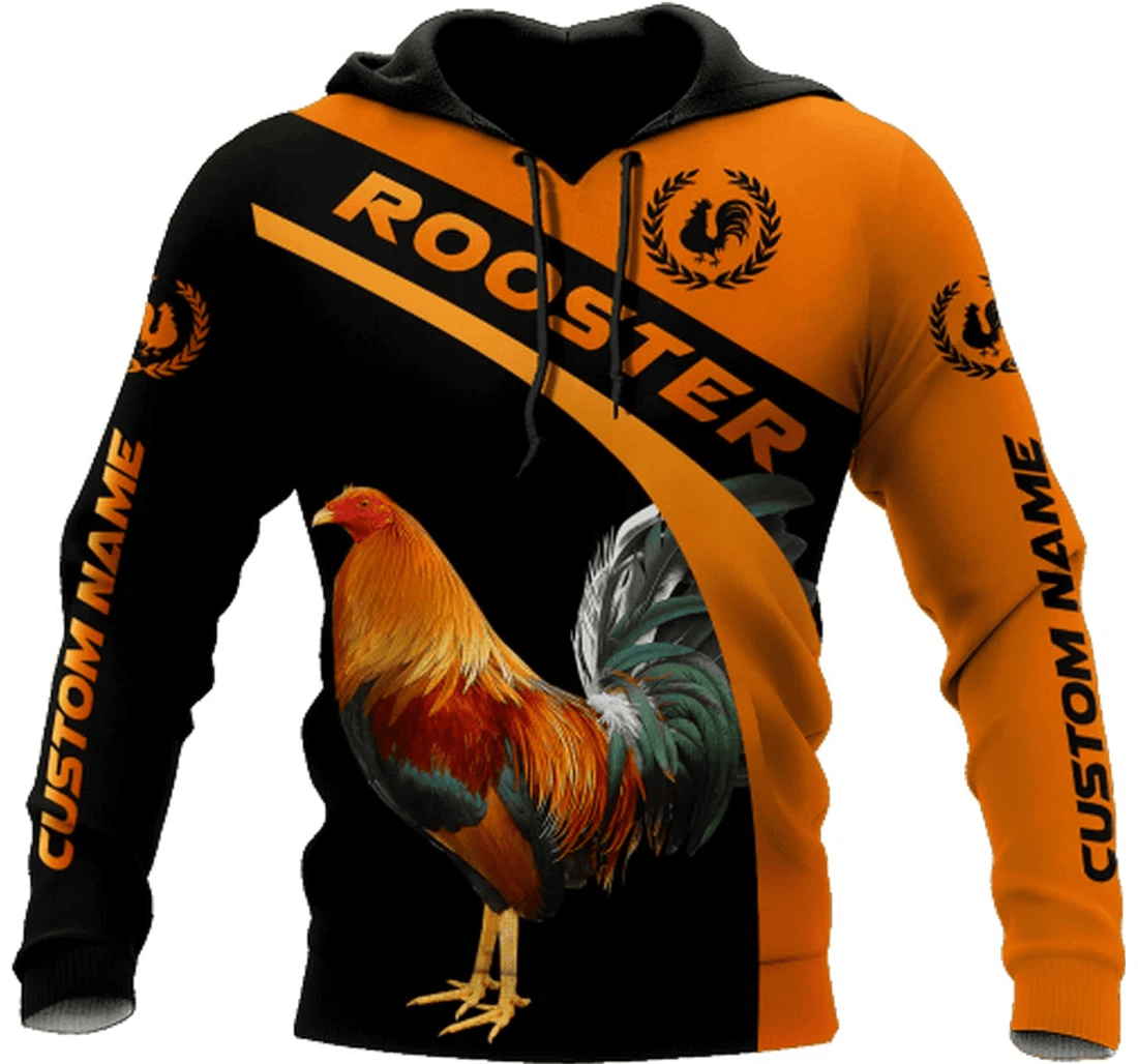 Personalized Rooster Pattern Family - 3D Printed Pullover Hoodie