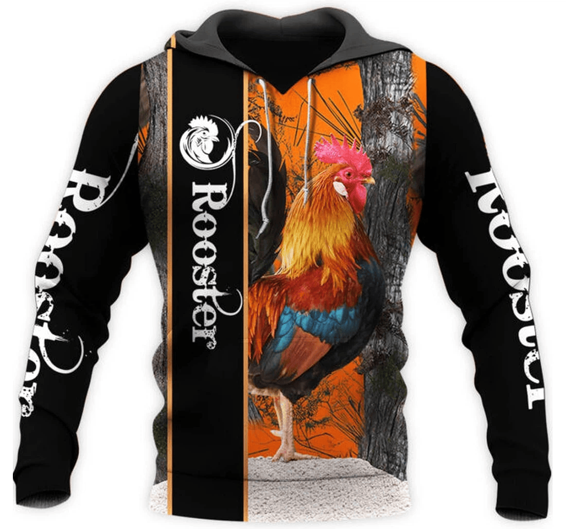 Personalized Rooster Pattern Family - 3D Printed Pullover Hoodie