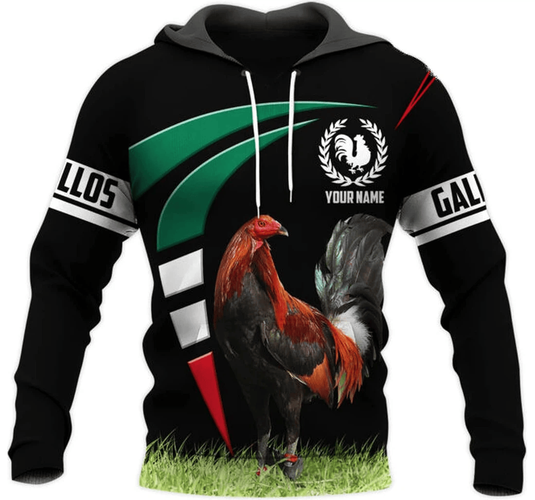 Personalized Rooster Pattern Family - 3D Printed Pullover Hoodie