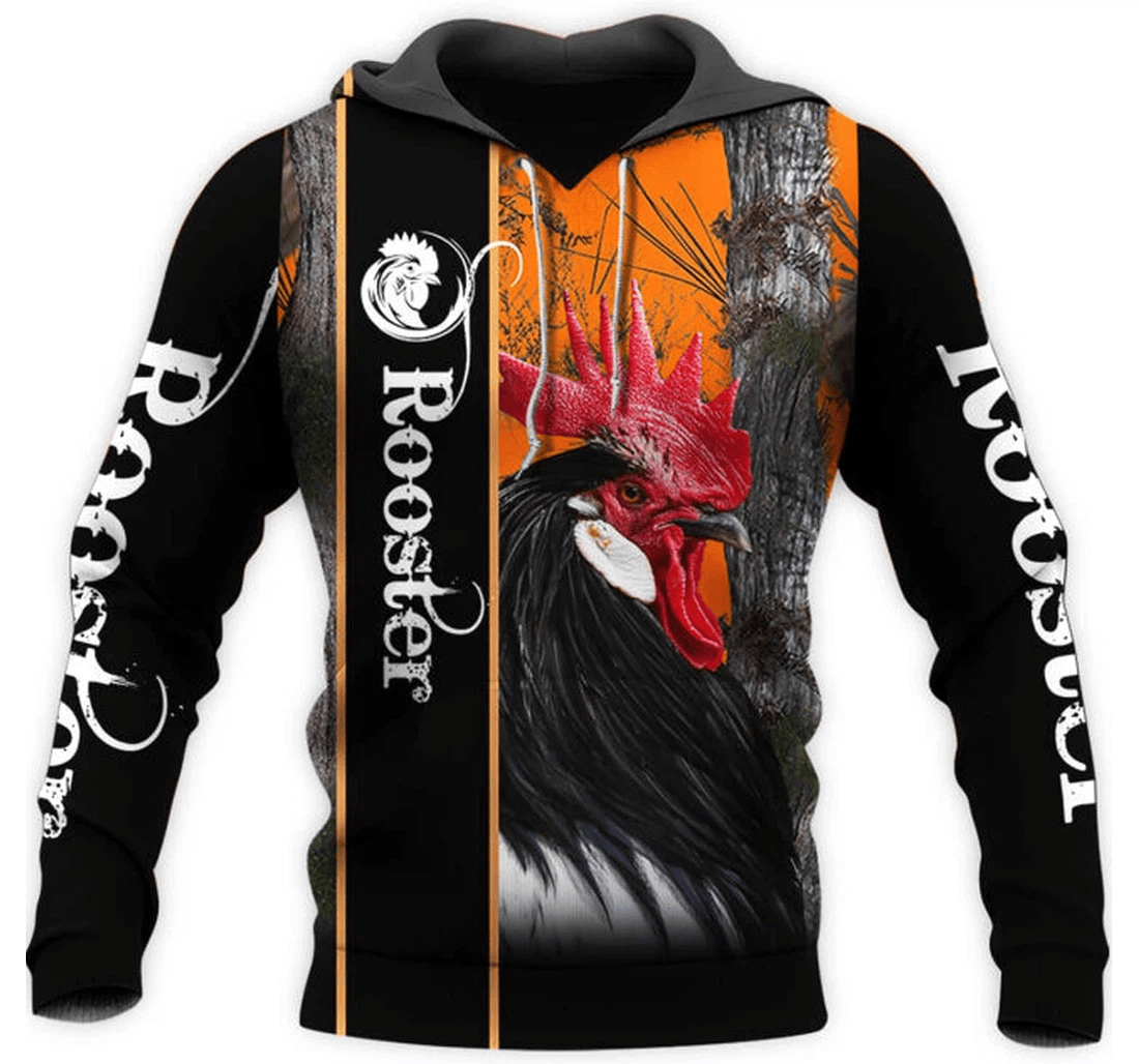 Personalized Rooster Pattern Family - 3D Printed Pullover Hoodie