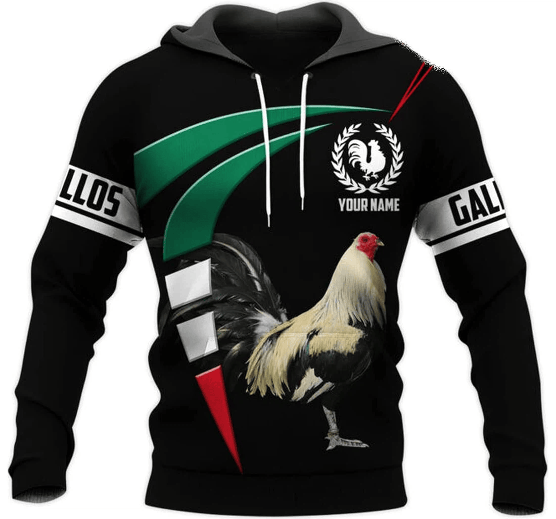 Personalized Rooster Pattern Family - 3D Printed Pullover Hoodie