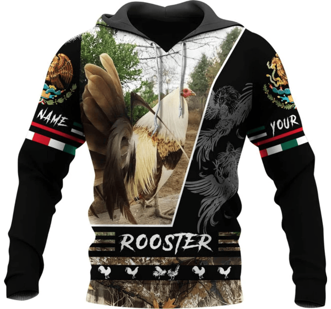 Personalized Camo Rooster Family - 3D Printed Pullover Hoodie