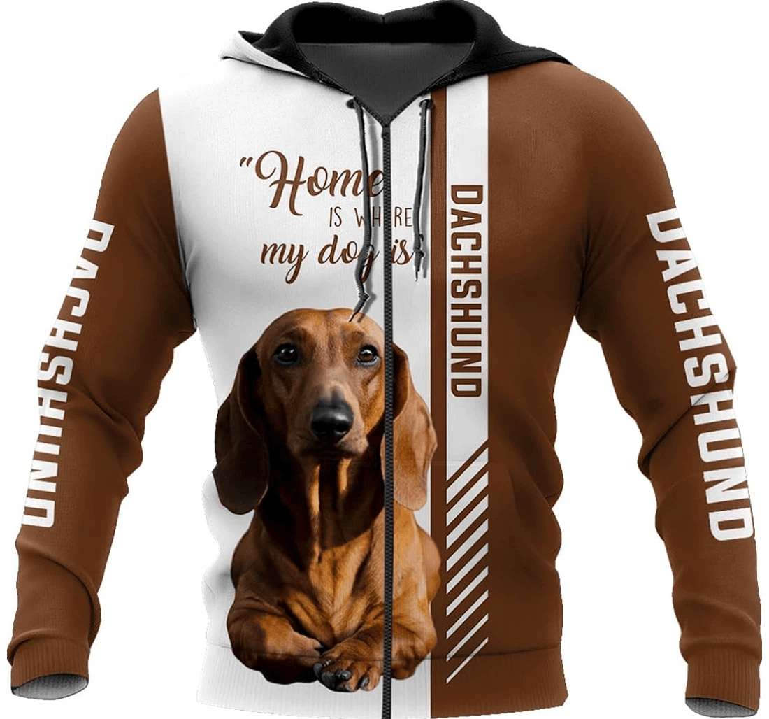 Personalized Animal Dachshund Dog Autumn Sportswear - 3D Printed Pullover Hoodie