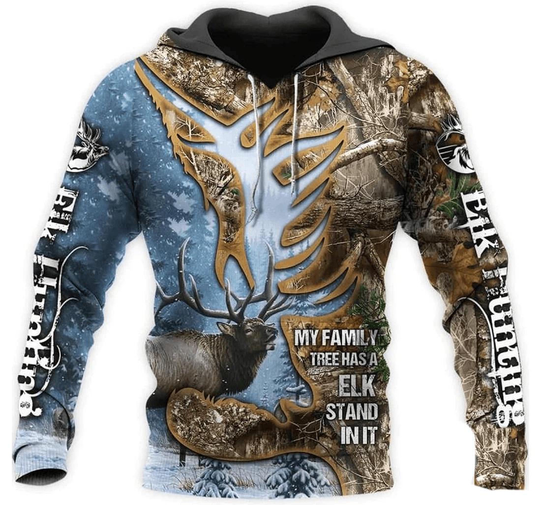 Personalized Deer Hunting Pattern Family - 3D Printed Pullover Hoodie