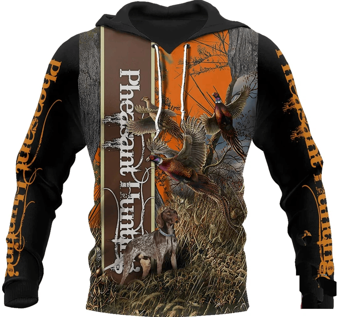 Personalized Pheasant Hunting Pattern Family - 3D Printed Pullover Hoodie