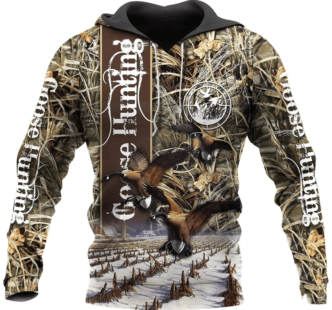 Personalized Goose Hunting Pattern Family - 3D Printed Pullover Hoodie