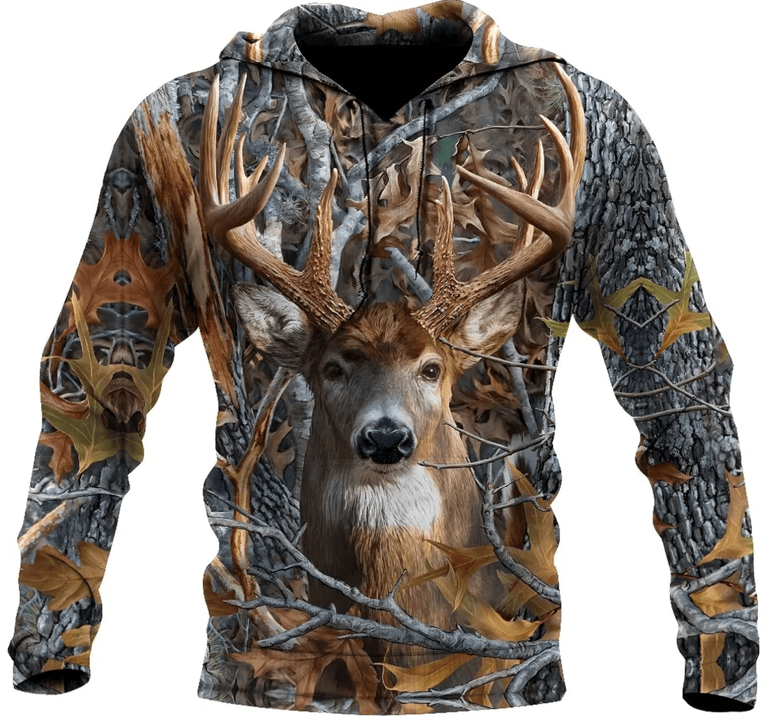 Personalized Deer Hunting Pattern Family - 3D Printed Pullover Hoodie