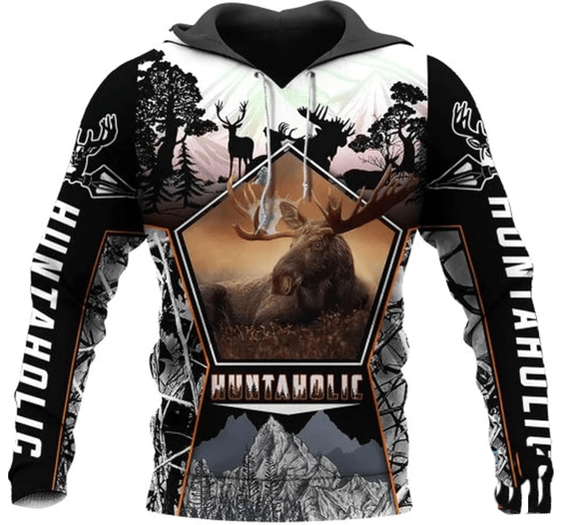 Personalized Huntaholic Camo Pattern Family - 3D Printed Pullover Hoodie