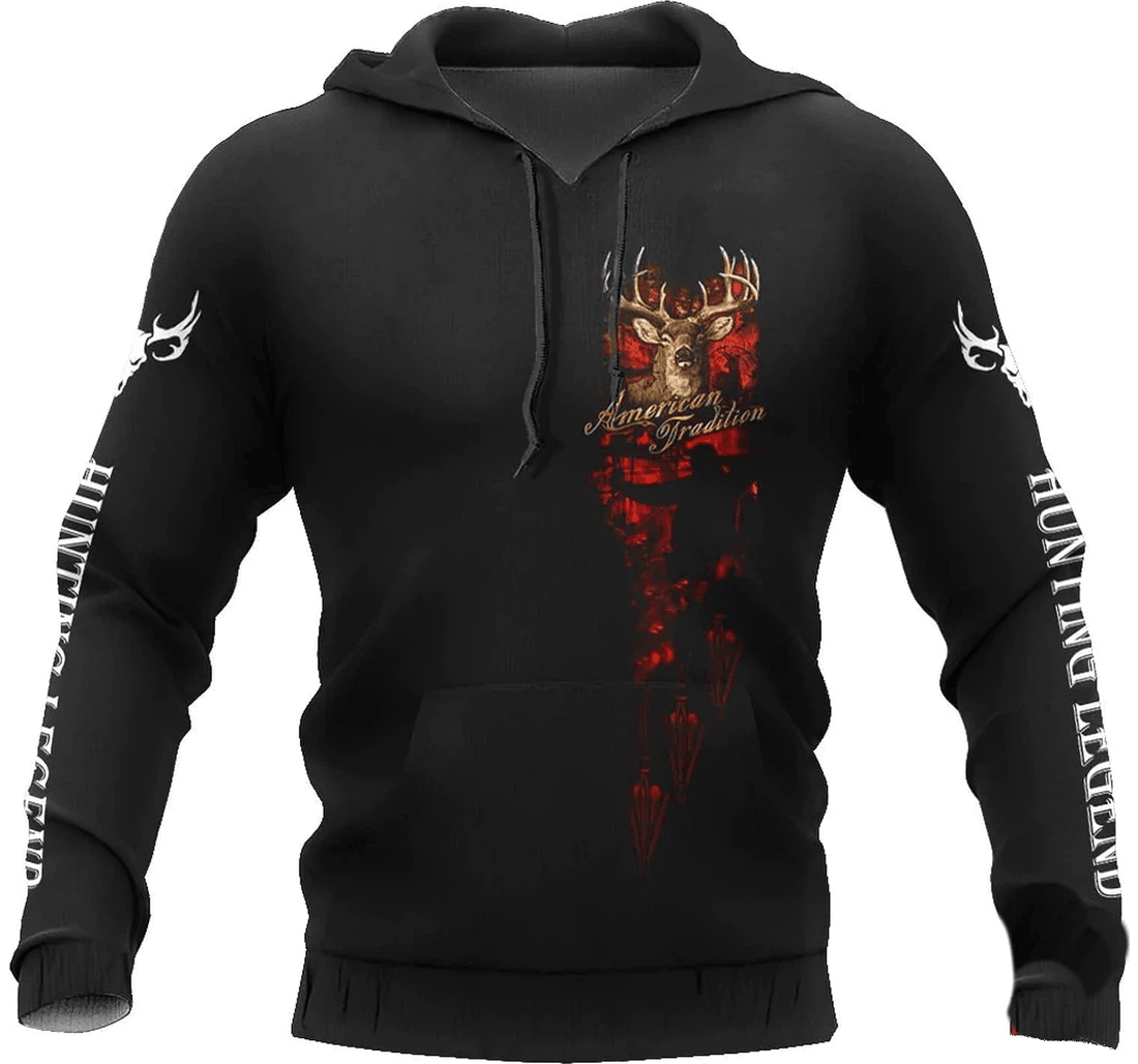 Personalized Love Hunting Pattern Family - 3D Printed Pullover Hoodie