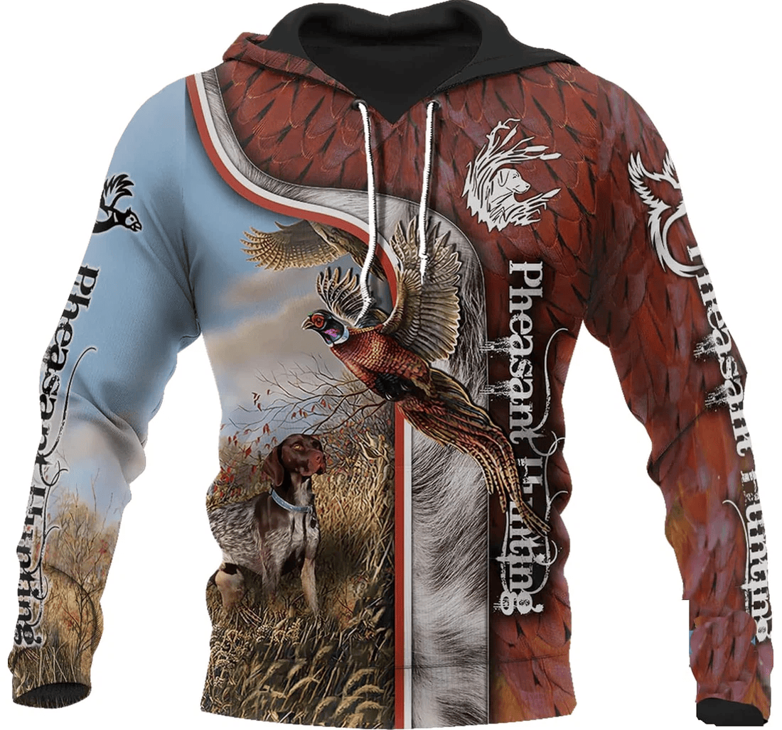 Personalized Pheasant Hunting Pattern Family - 3D Printed Pullover Hoodie