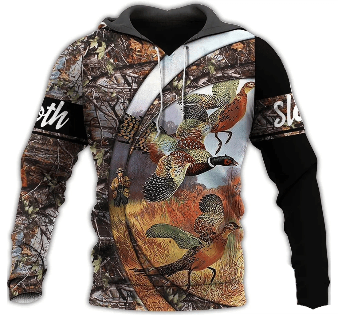 Personalized Pheasant Hunting Pattern Family - 3D Printed Pullover Hoodie